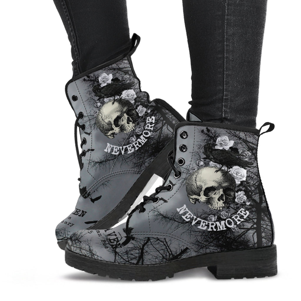 Combat Boots - Edgar Allan Poe Inspired #101 The Raven