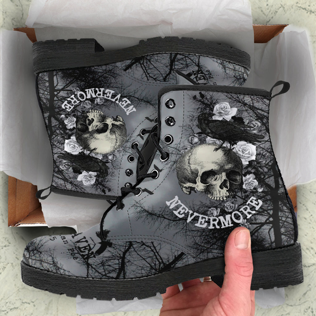 Combat Boots - Edgar Allan Poe Inspired #101 The Raven