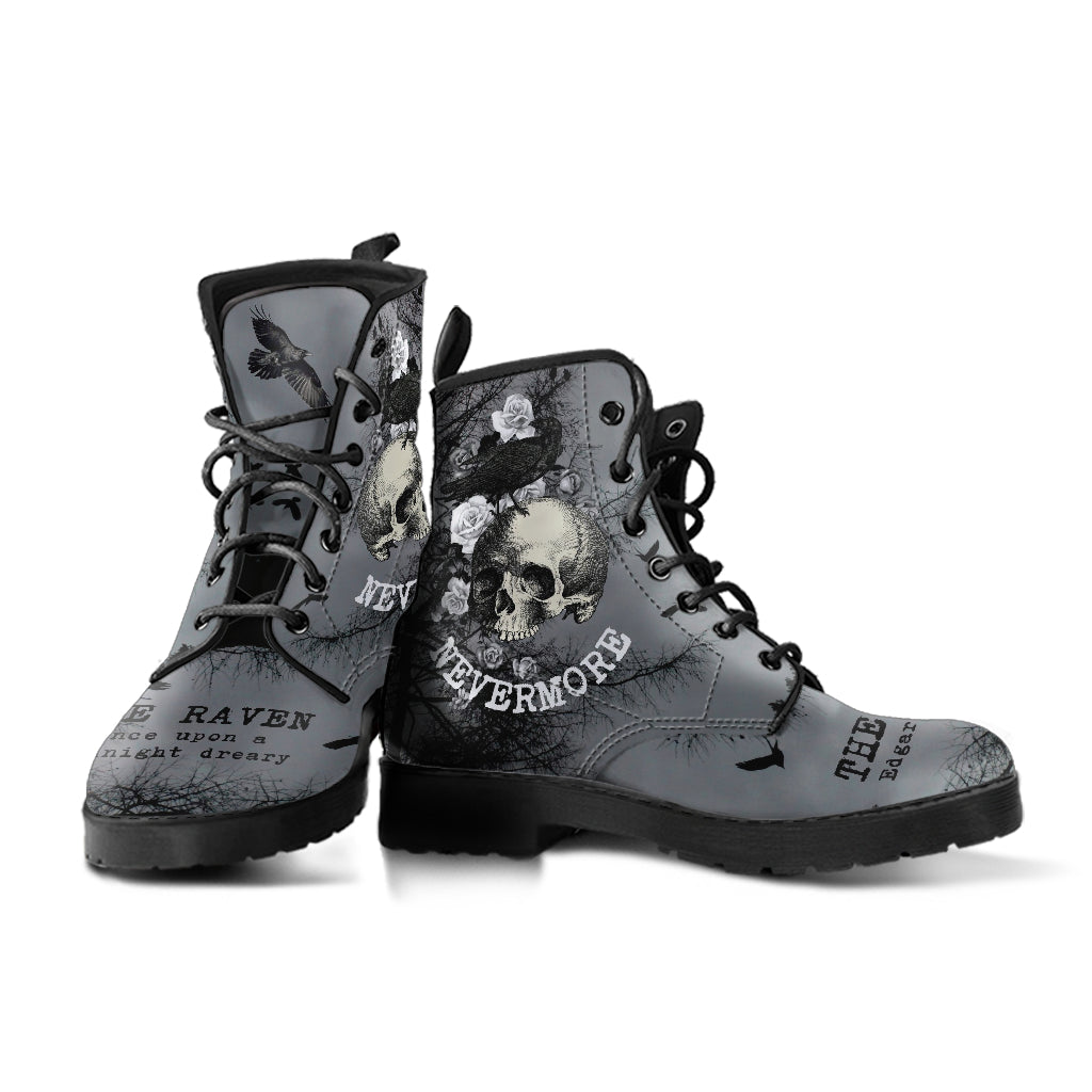 Combat Boots - Edgar Allan Poe Inspired #101 The Raven