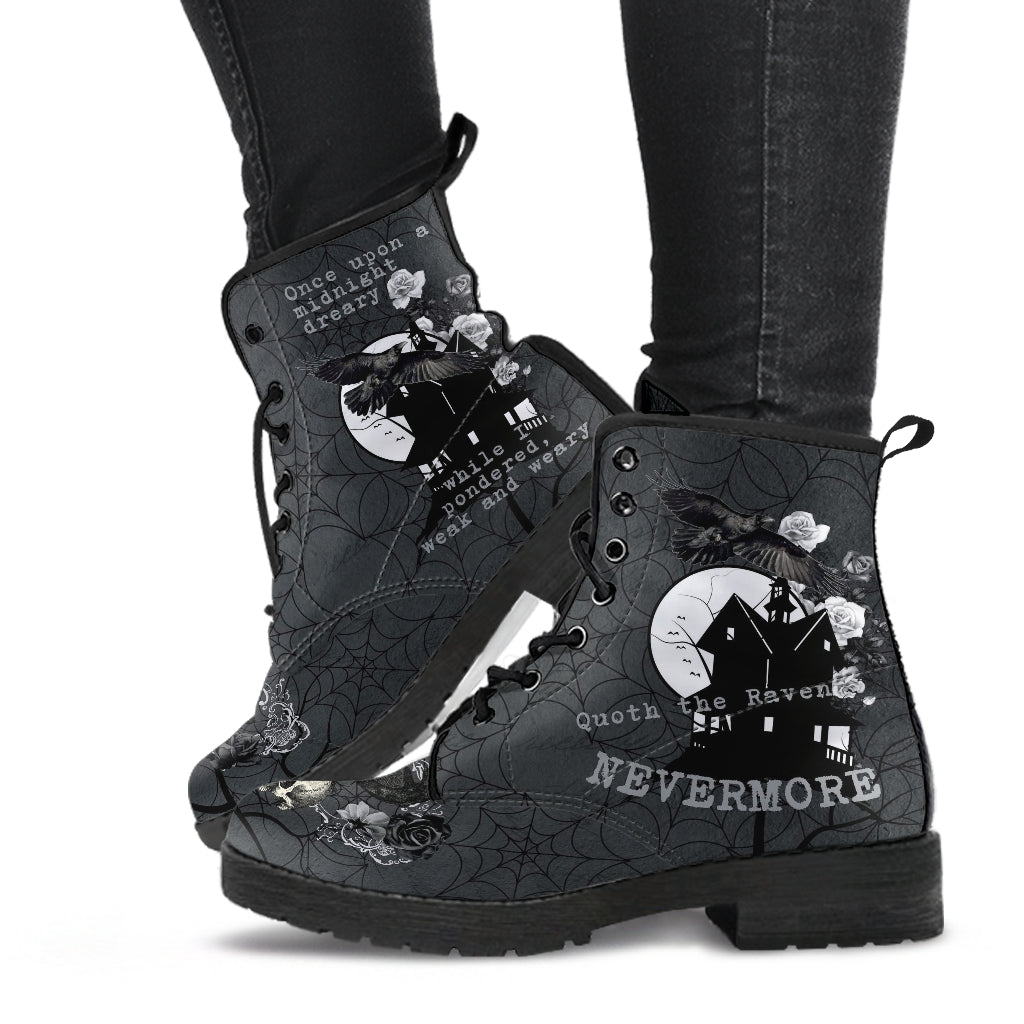 Combat Boots - Edgar Allan Poe Inspired #102 The Raven