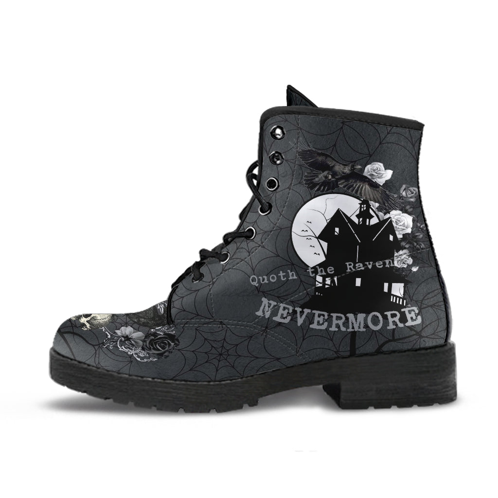 Combat Boots - Edgar Allan Poe Inspired #102 The Raven