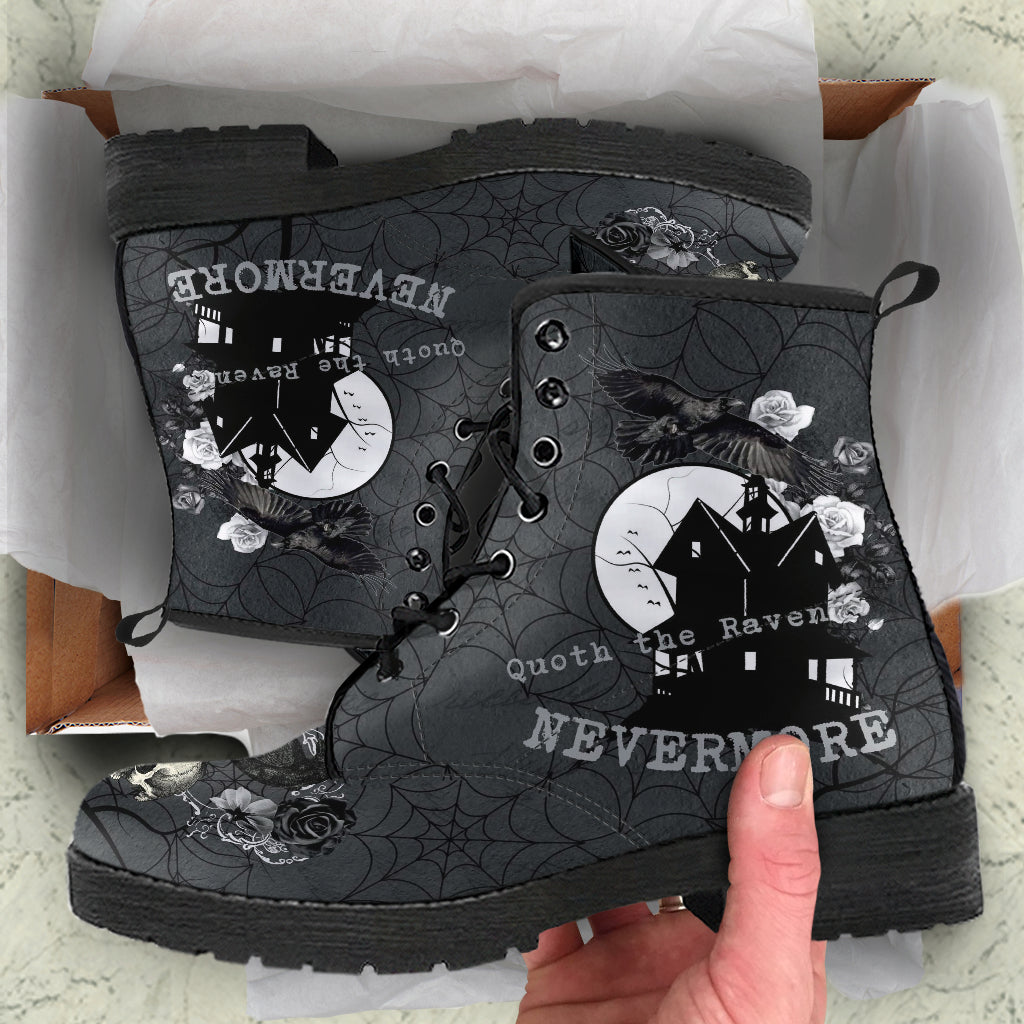 Combat Boots - Edgar Allan Poe Inspired #102 The Raven