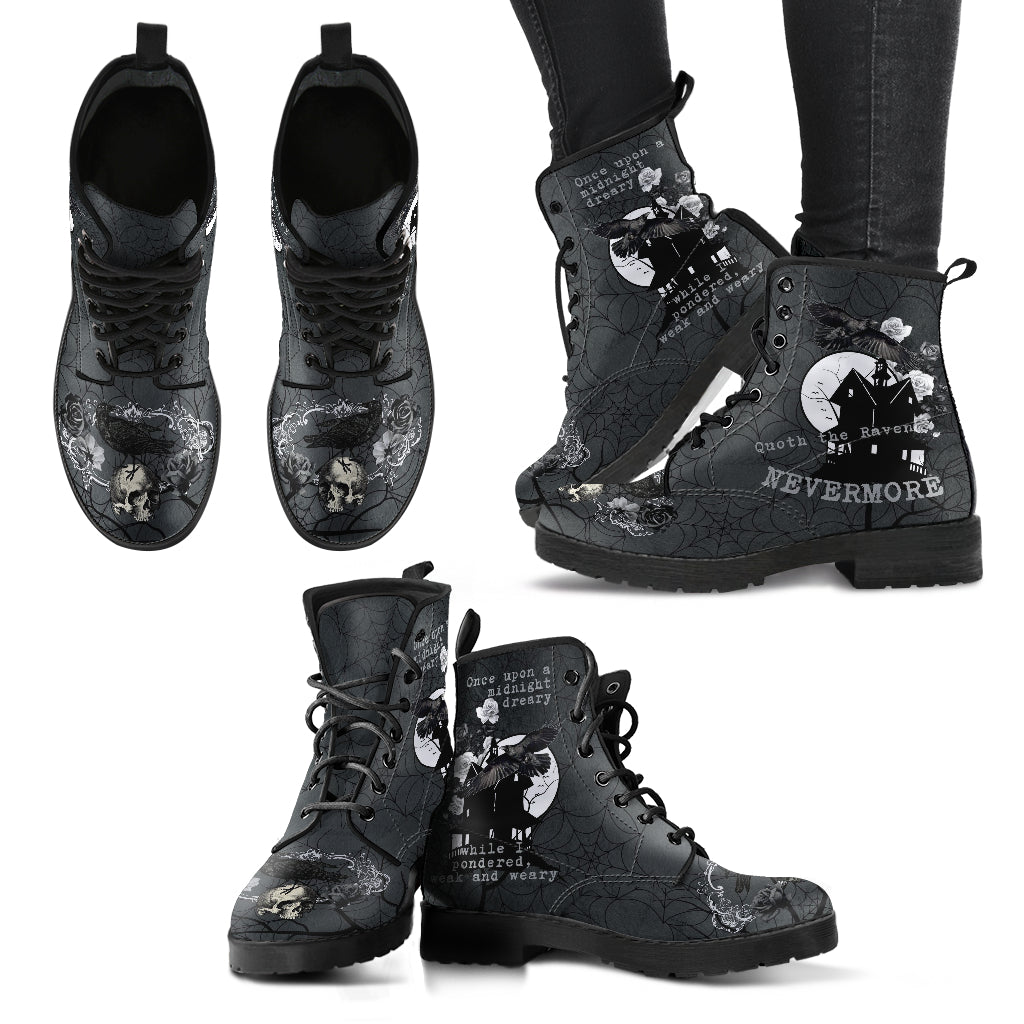 Combat Boots - Edgar Allan Poe Inspired #102 The Raven