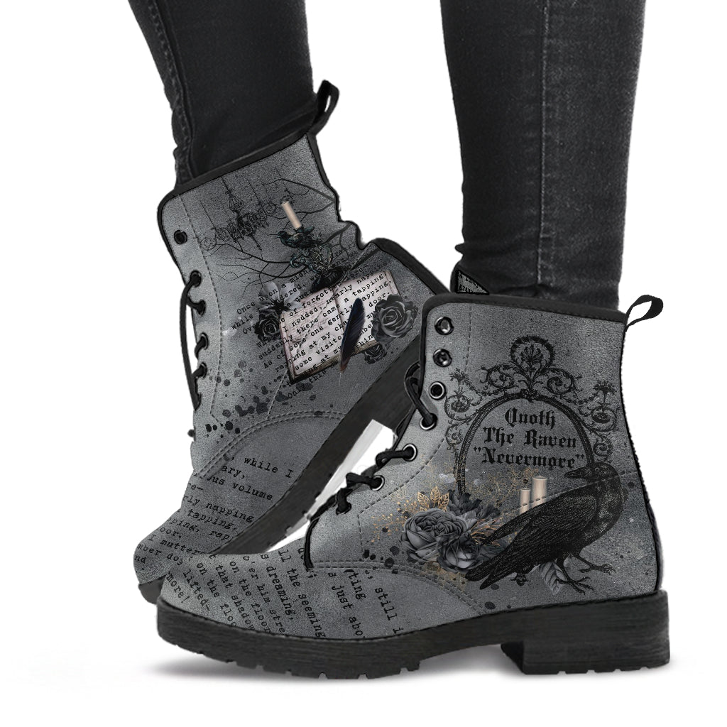 Combat Boots - Edgar Allan Poe Inspired #103 The Raven