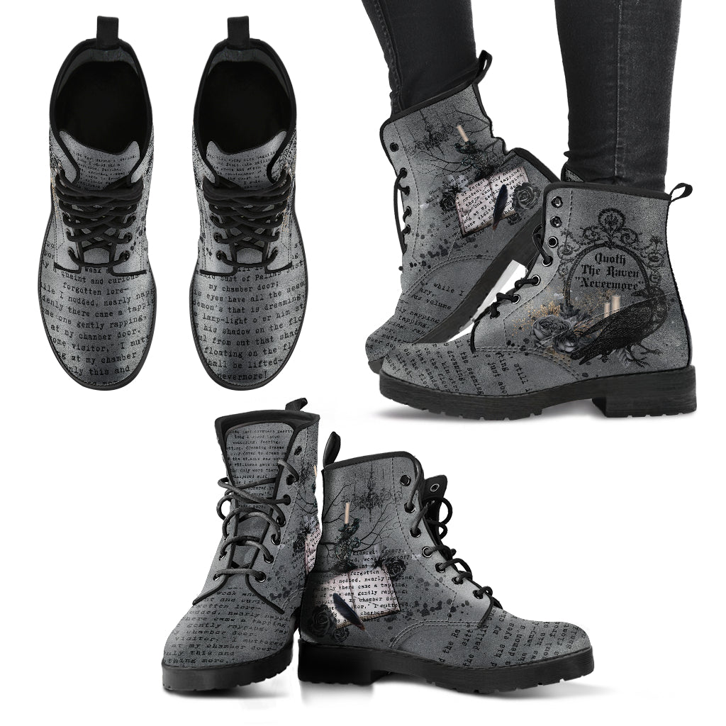 Combat Boots - Edgar Allan Poe Inspired #103 The Raven