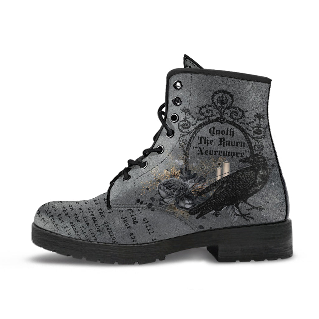Combat Boots - Edgar Allan Poe Inspired #103 The Raven