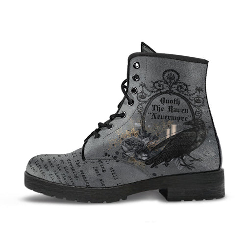 Combat Boots - Edgar Allan Poe Inspired #103 The Raven