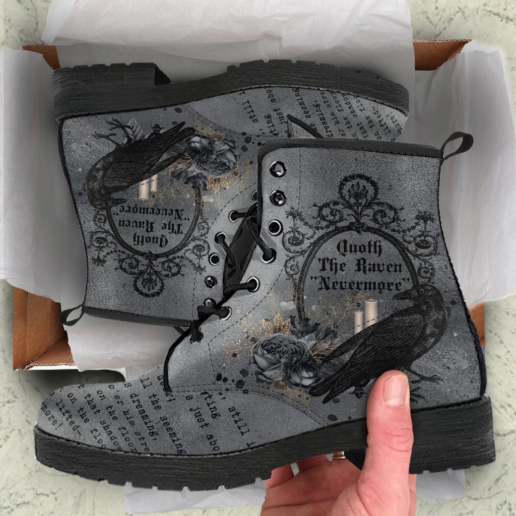 Combat Boots - Edgar Allan Poe Inspired #103 The Raven