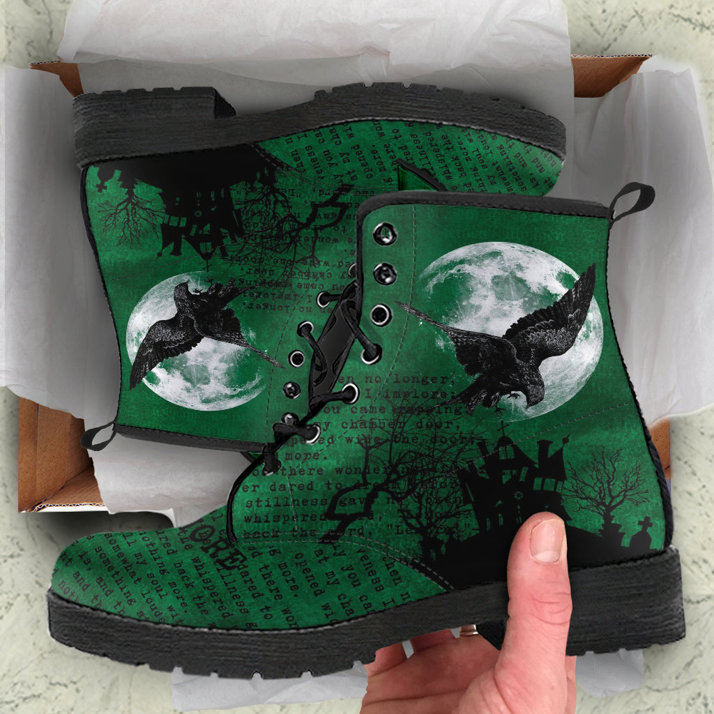 Combat Boots - Edgar Allan Poe Inspired #105 The Raven