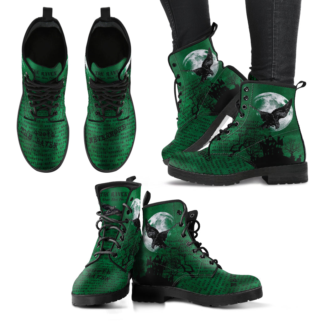 Combat Boots - Edgar Allan Poe Inspired #105 The Raven