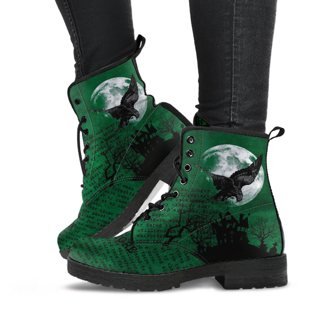 Combat Boots - Edgar Allan Poe Inspired #105 The Raven