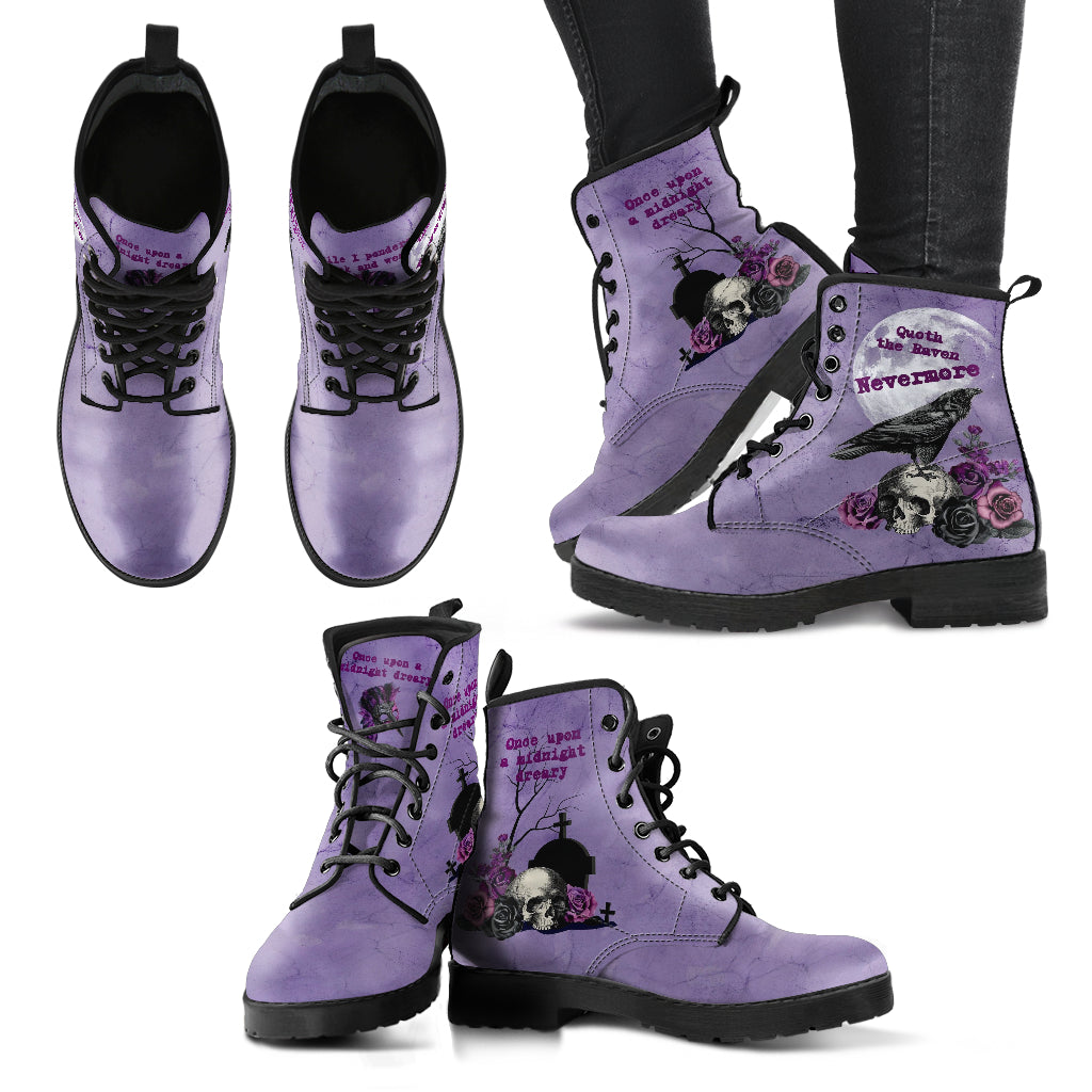Combat Boots - Edgar Allan Poe Inspired #106 The Raven