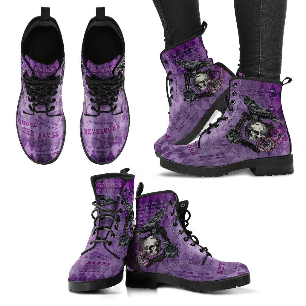 Combat Boots - Edgar Allan Poe Inspired #108 The Raven