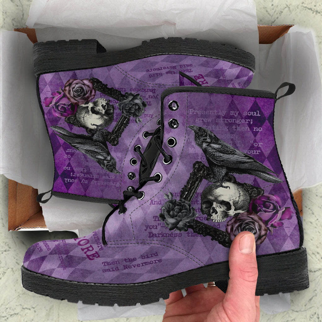 Combat Boots - Edgar Allan Poe Inspired #108 The Raven