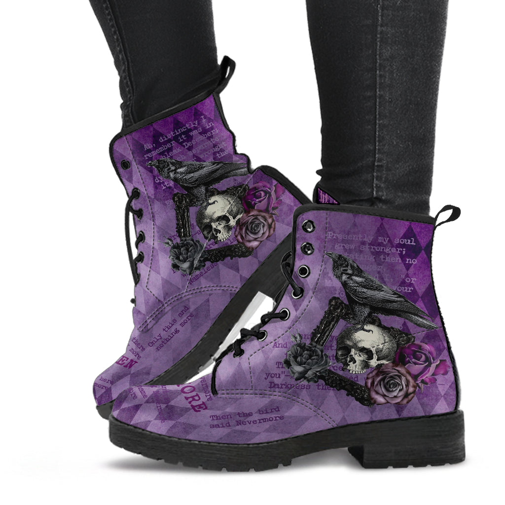 Combat Boots - Edgar Allan Poe Inspired #108 The Raven