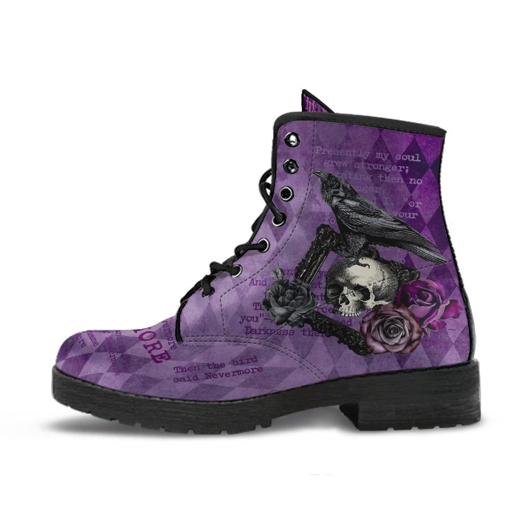 Combat Boots - Edgar Allan Poe Inspired #108 The Raven