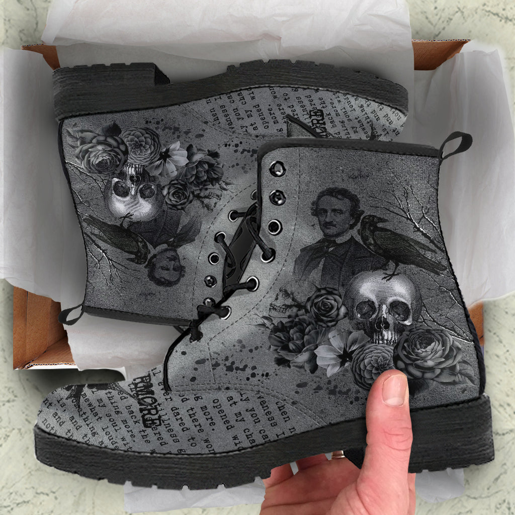 Combat Boots - Edgar Allan Poe Inspired #110 The Raven