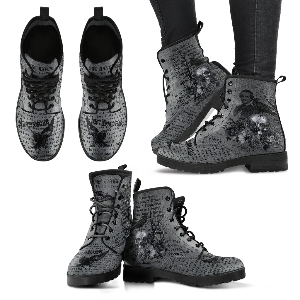 Combat Boots - Edgar Allan Poe Inspired #110 The Raven