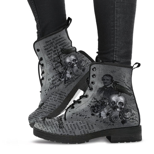 Combat Boots - Edgar Allan Poe Inspired #110 The Raven