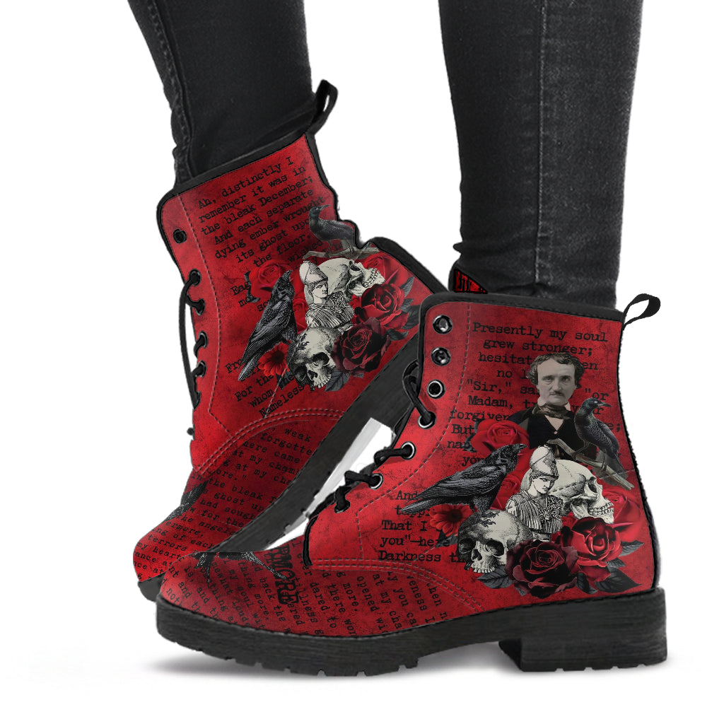 Combat Boots - Edgar Allan Poe Inspired #111 The Raven