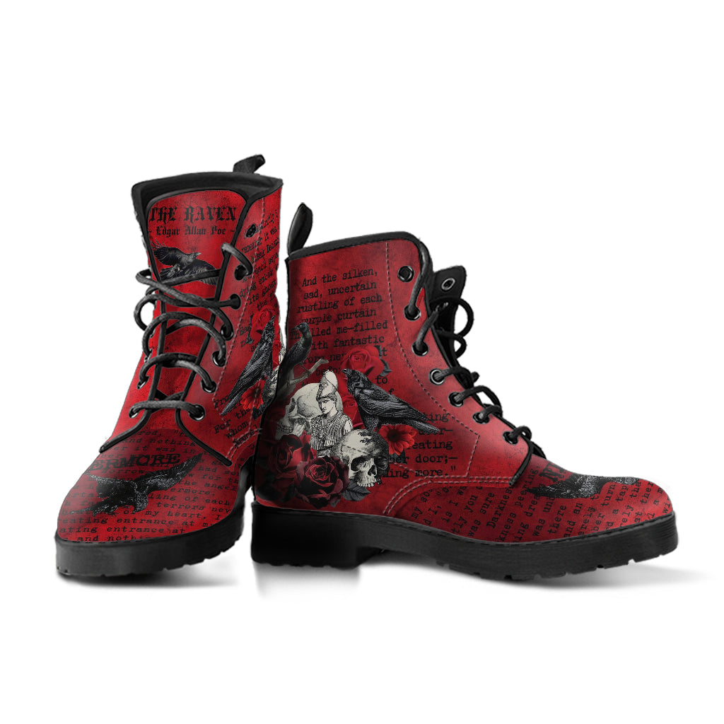 Combat Boots - Edgar Allan Poe Inspired #111 The Raven