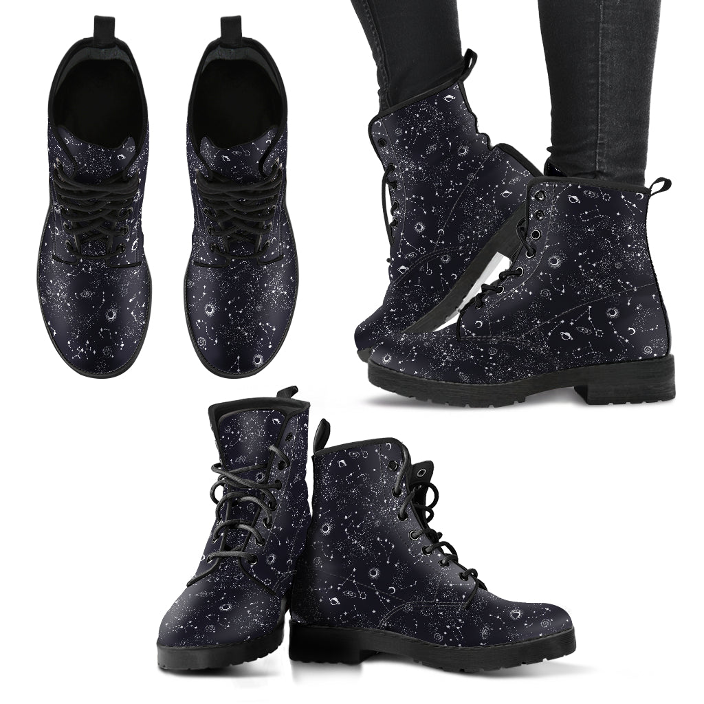 Combat Boots - Galaxy | Boho Shoes Women’s Boots Vegan