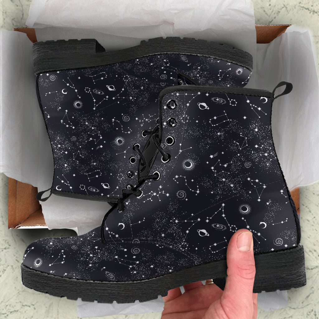 Combat Boots - Galaxy | Boho Shoes Women’s Boots Vegan