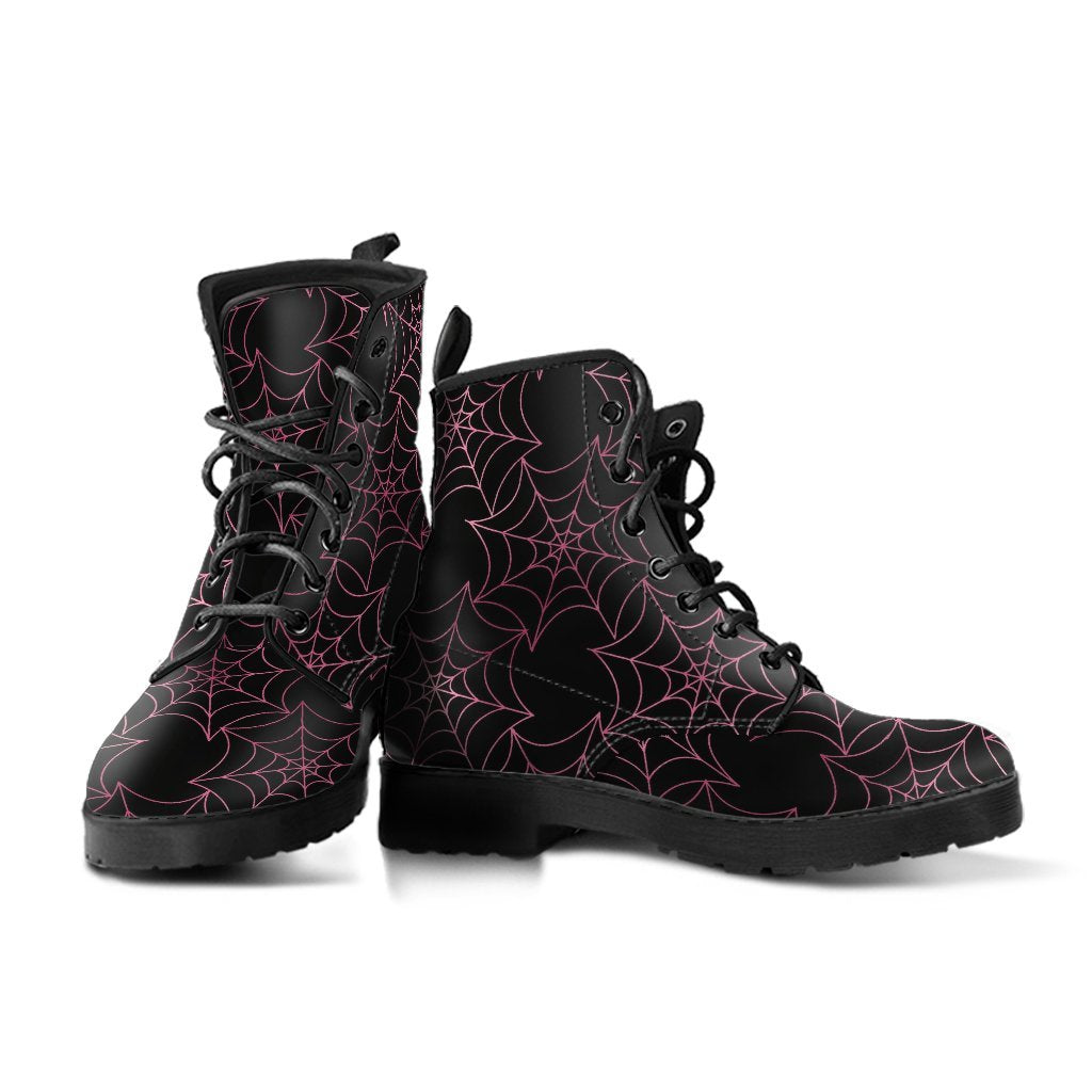 Combat Boots - Goth Shoes #71 Spiderweb Boots | Women’s