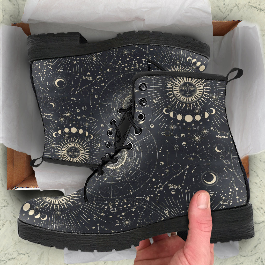 Combat Boots - Horoscope | Women’s Boots Vegan Leather Lace