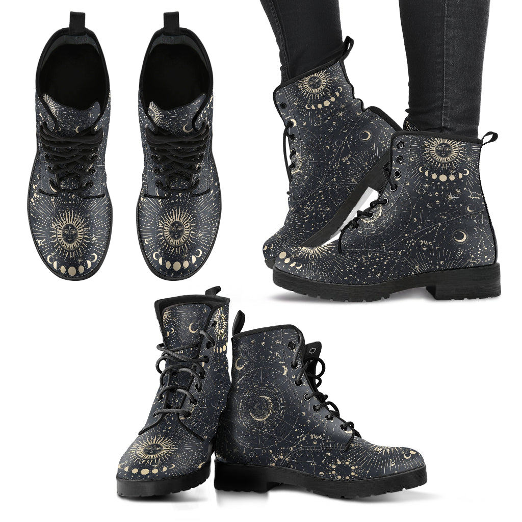 Combat Boots - Horoscope | Women’s Boots Vegan Leather Lace