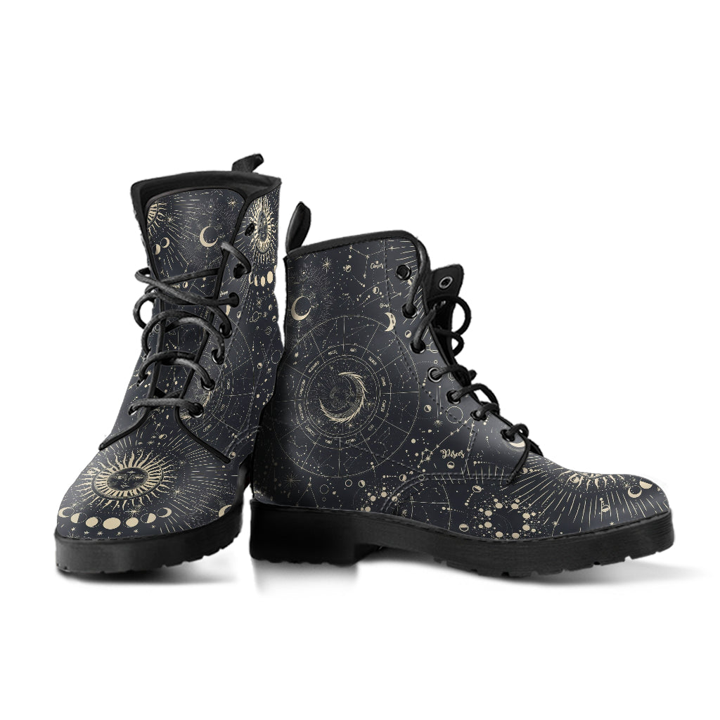 Combat Boots - Horoscope | Women’s Boots Vegan Leather Lace