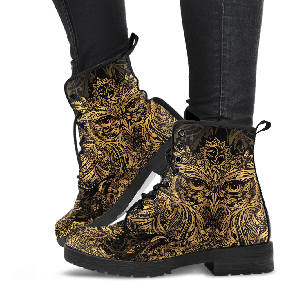 Combat Boots - Masquerade Mask | Vegan Leather Lace Up