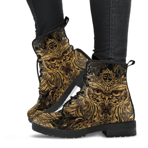 Combat Boots - Masquerade Mask | Vegan Leather Lace Up