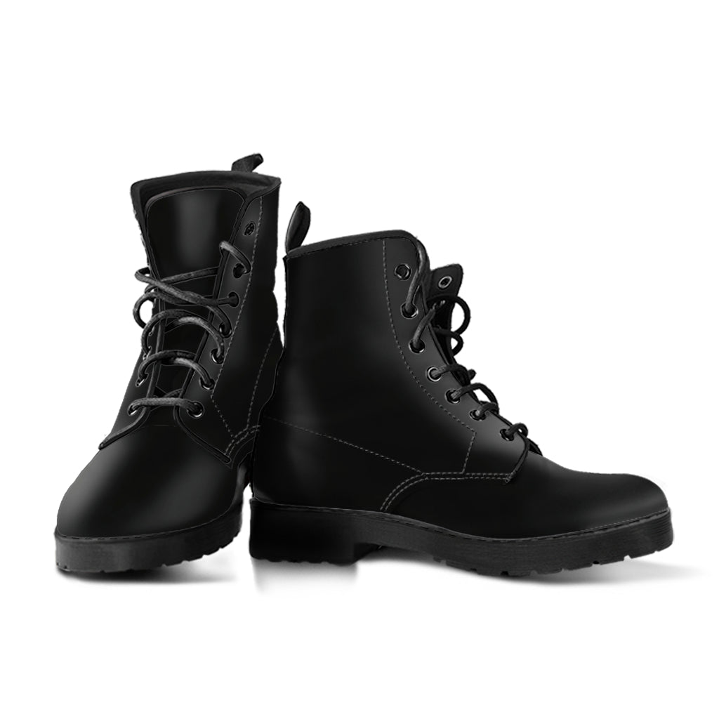 Combat Boots - Simply Black | Unisex Boots Custom Shoes