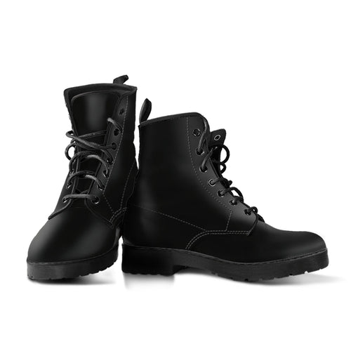 Combat Boots - Simply Black | Unisex Boots Custom Shoes