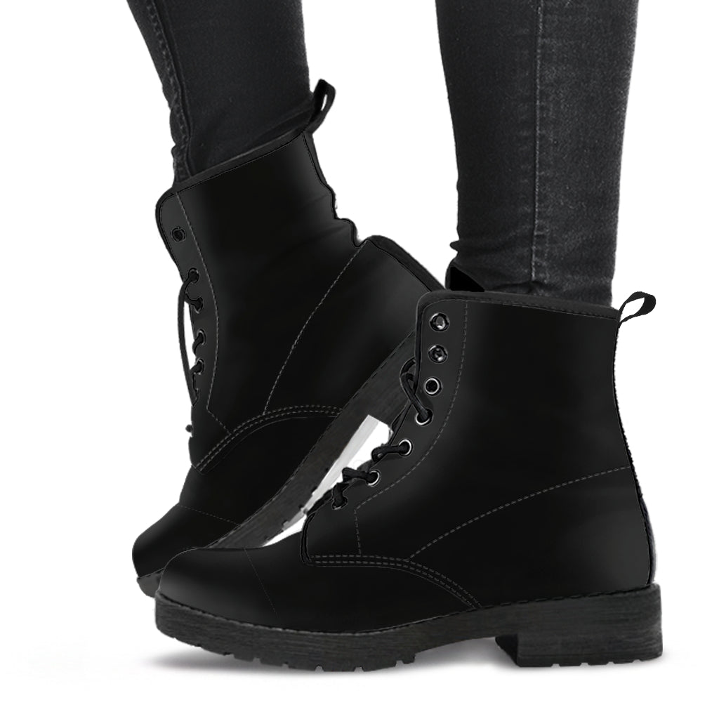 Combat Boots - Simply Black | Unisex Boots Custom Shoes