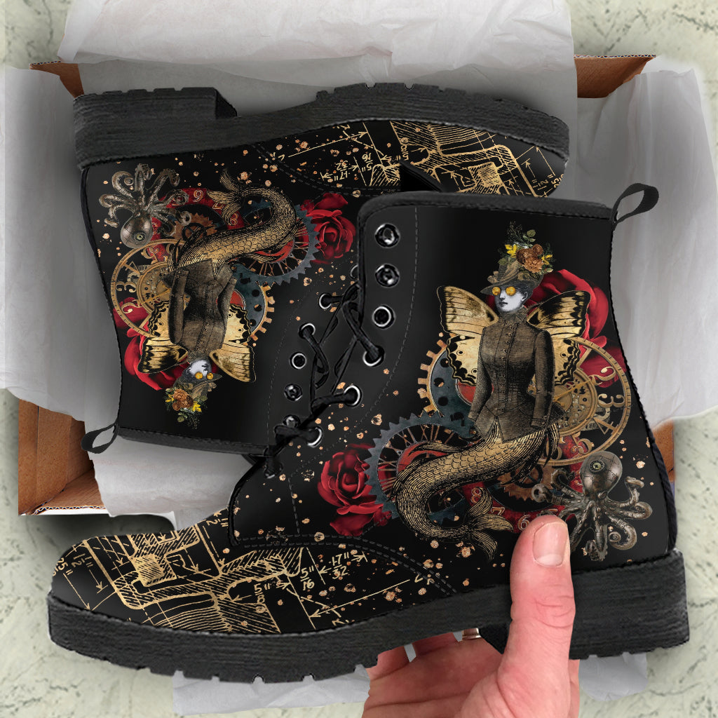 Combat Boots - Steampunk Inspired Design #110 Sci-fi