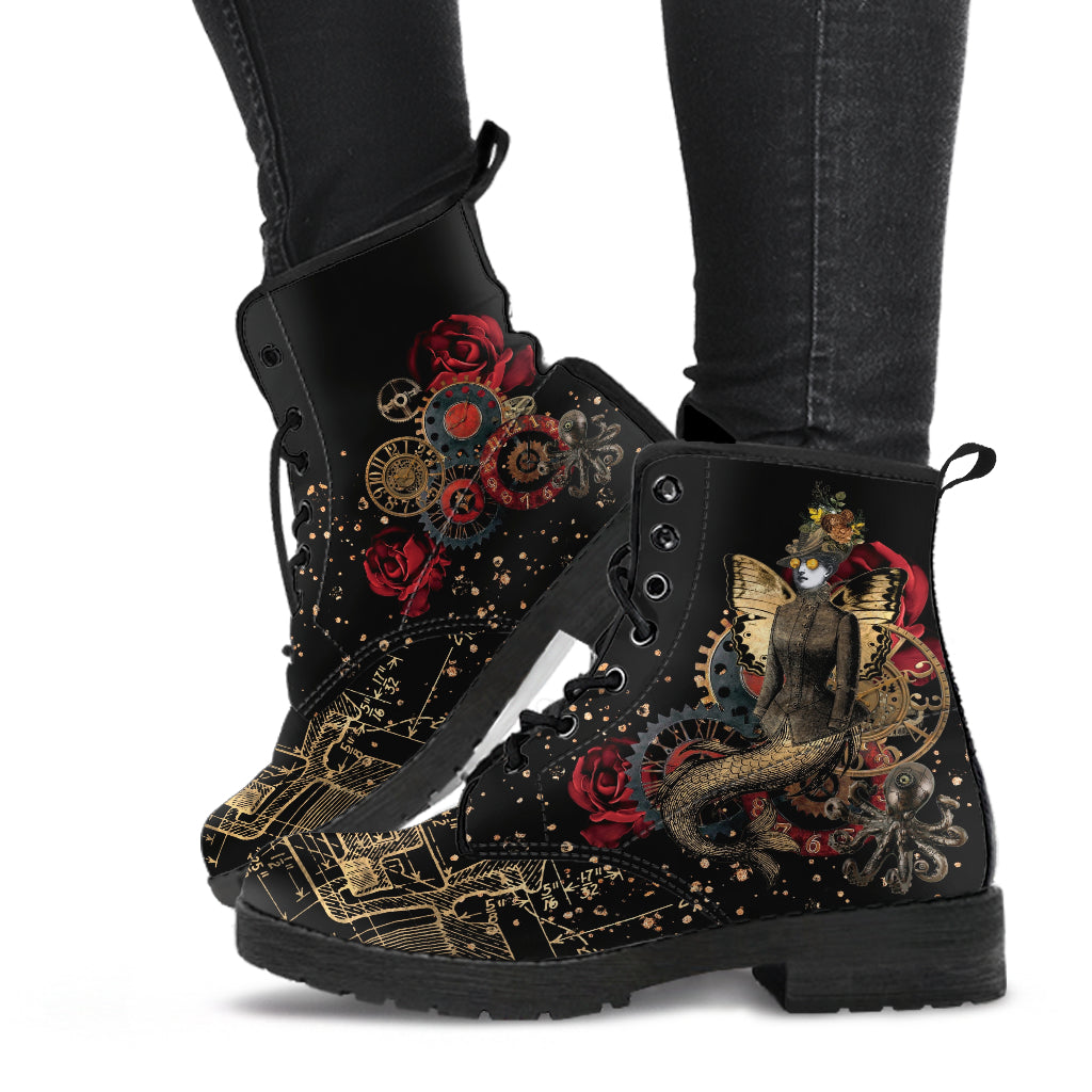 Combat Boots - Steampunk Inspired Design #110 Sci-fi