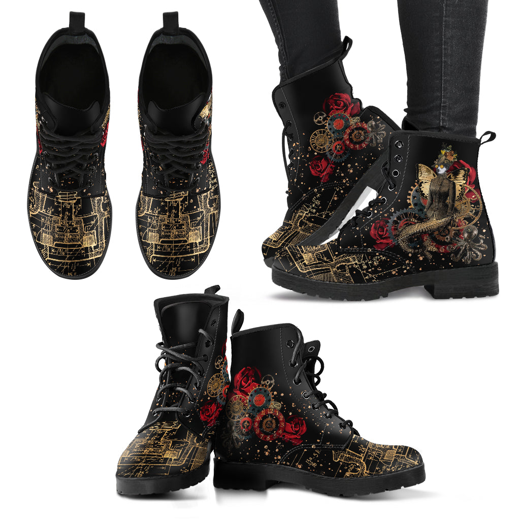 Combat Boots - Steampunk Inspired Design #110 Sci-fi