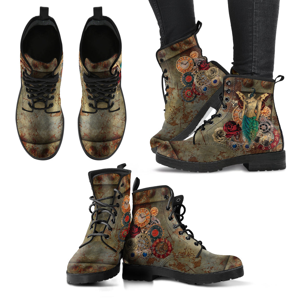 Combat Boots - Steampunk Inspired Design #113 Sci-fi