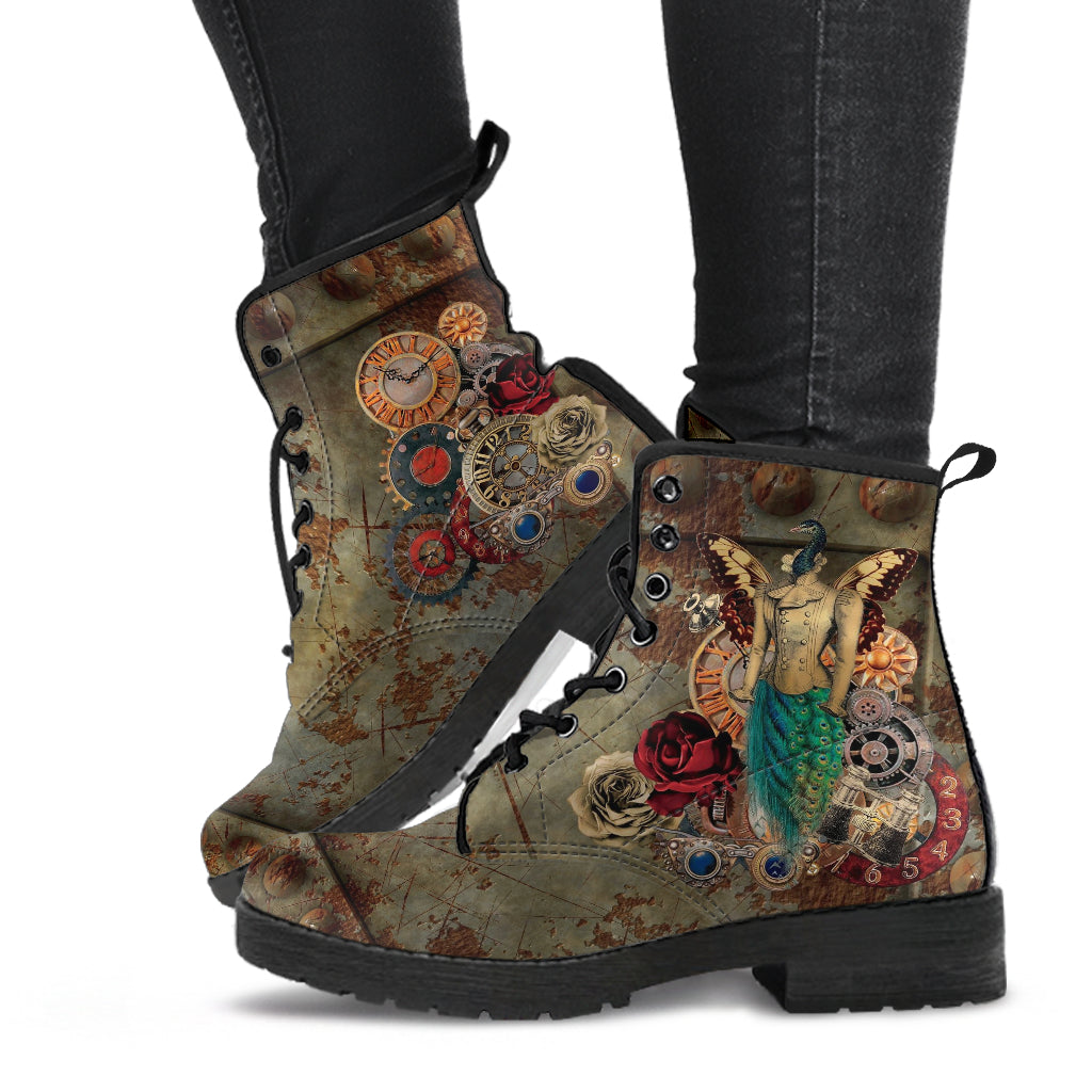 Combat Boots - Steampunk Inspired Design #113 Sci-fi
