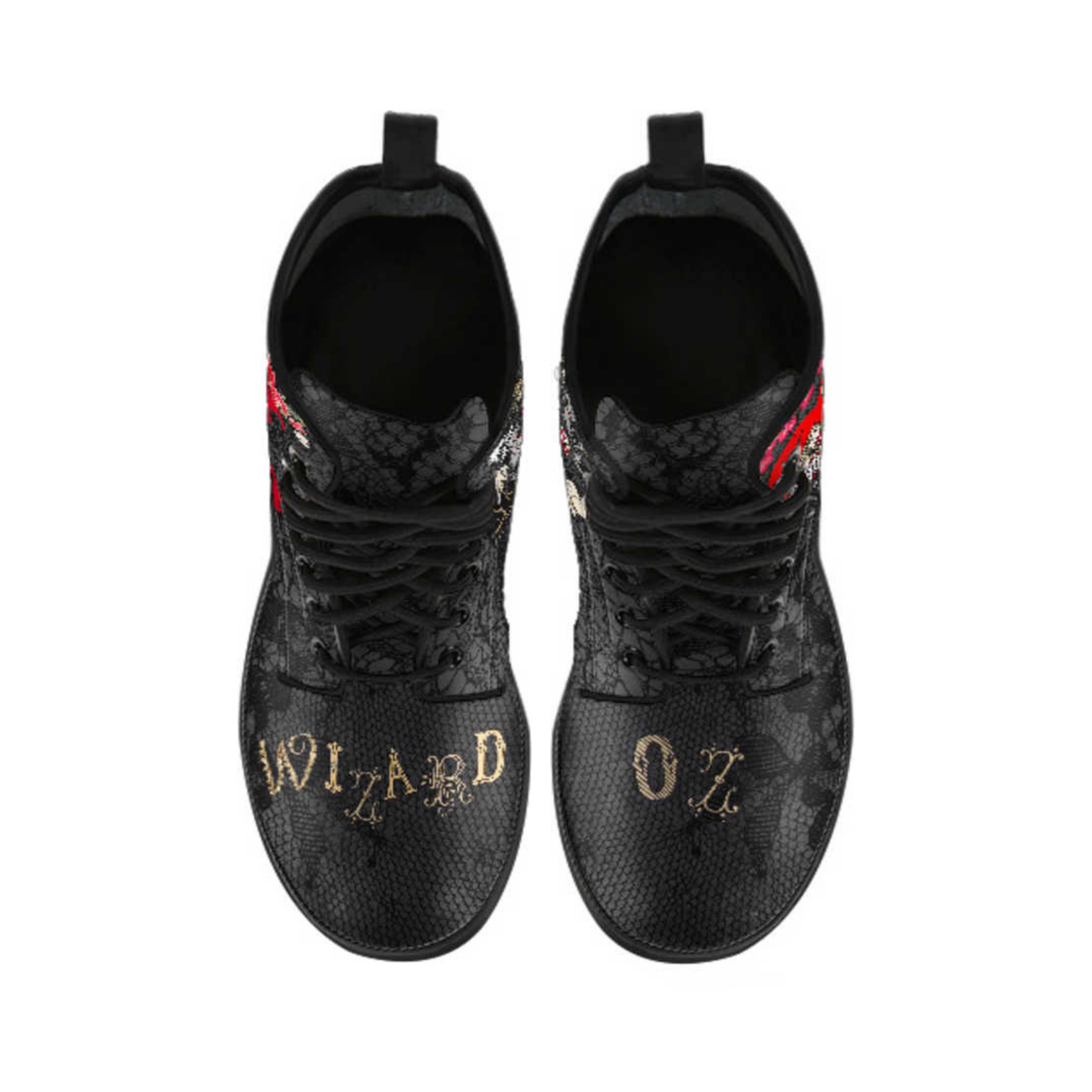 Combat Boots - The Wizard of Oz Gifts #101 Black Lace Print