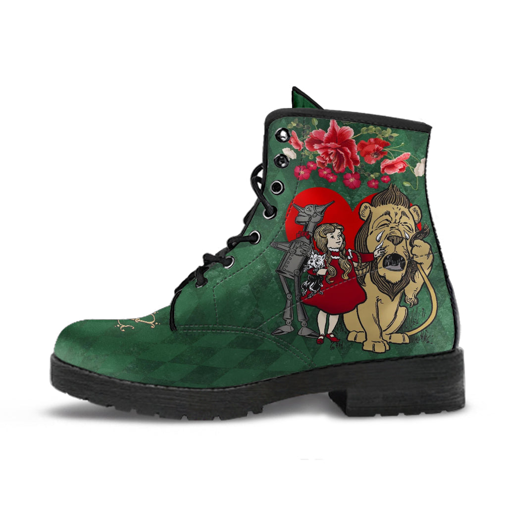 Combat Boots - The Wizard of Oz Gifts #102 Green | Women’s