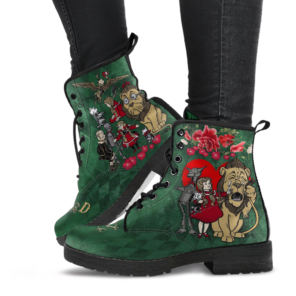 Combat Boots - The Wizard of Oz Gifts #102 Green | Women’s