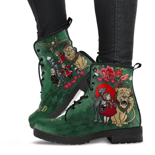 Combat Boots - The Wizard of Oz Gifts #102 Green | Women’s