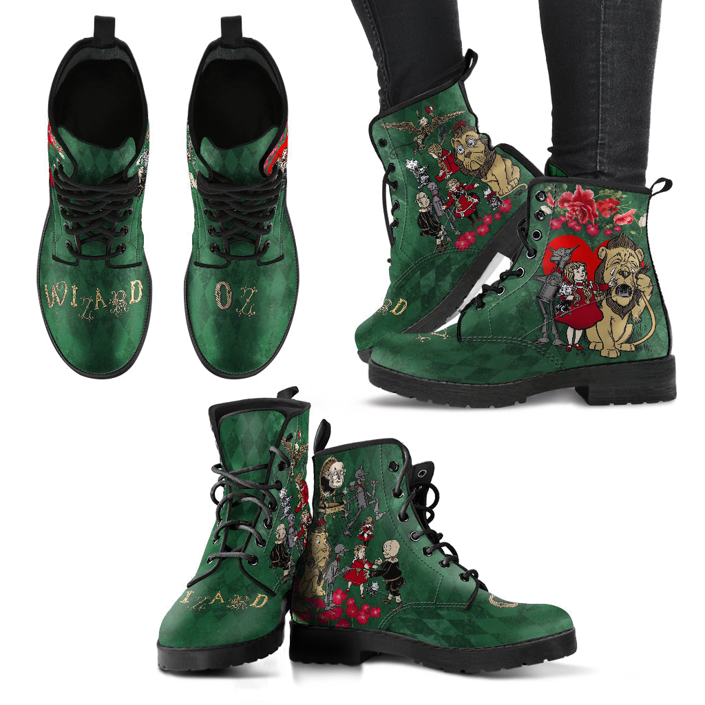 Combat Boots - The Wizard of Oz Gifts #102 Green | Women’s