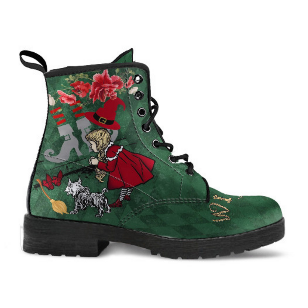 Combat Boots - The Wizard of Oz Gifts #102 Green | Women’s