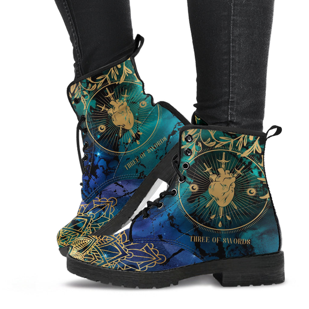 Combat Boots - Three of Swords #102 | Tarot Art Unisex