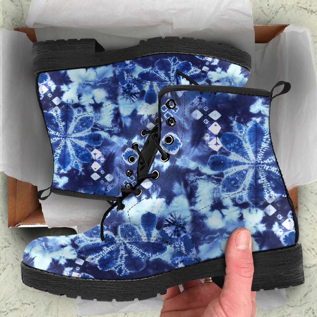 Combat Boots - Tie Dye Design #103 | Custom Shoes Vegan