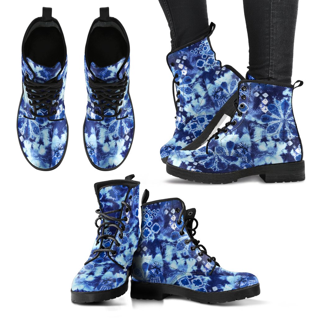 Combat Boots - Tie Dye Design #103 | Custom Shoes Vegan